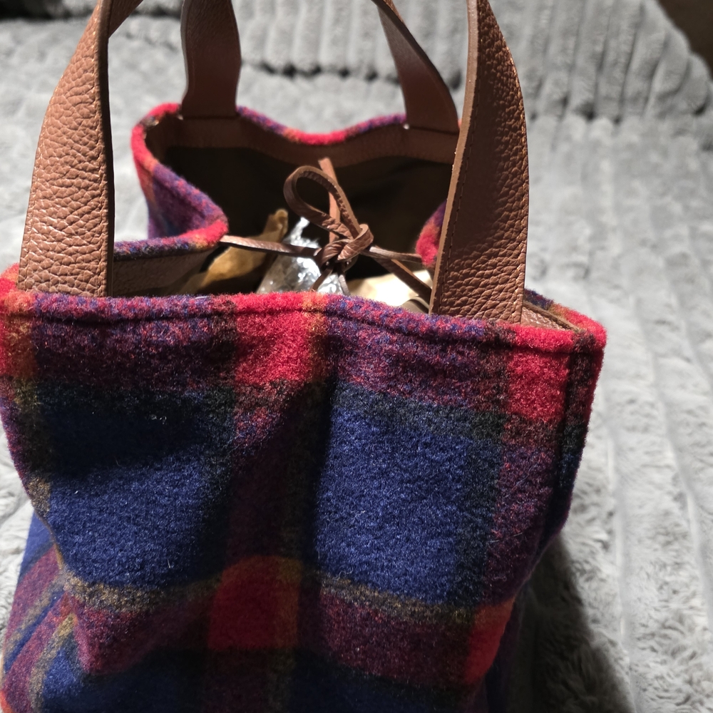 Sundance Red and Blue Plaid Tote - Picture 4 of 8